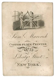 Visitenkarte für Samuel Maverick, ca. 1812-45